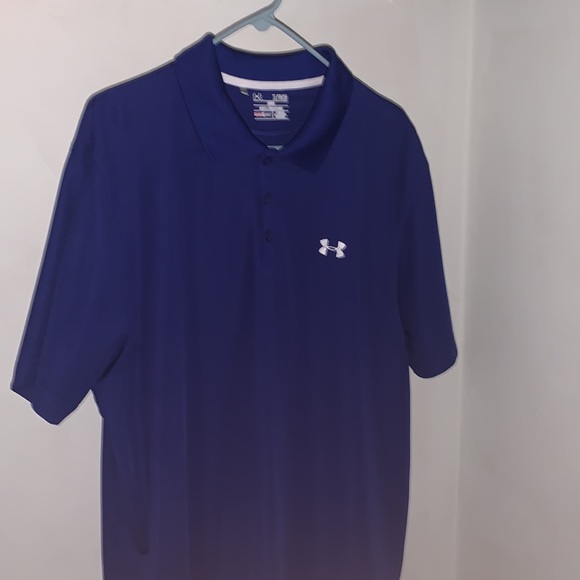 Men’s Under Armour Polo Blue Size XL Heatgear - Picture 5 of 7